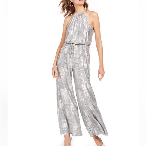 Vince Camuto - Silver Halter Romper - Picture 1 of 2